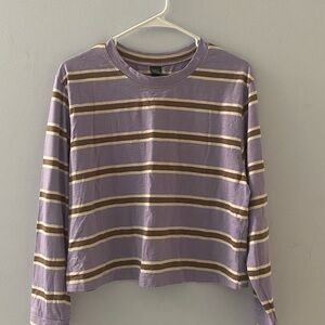 Wild Fable Lavender and Brown Striped Top